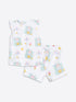 LC Waikiki Crew Neck Printed Baby Girl Shorts Pajama Set